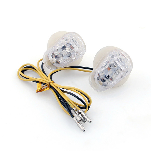 No Cut Front Indicators LED Turn Signals Yamaha R6 R1 FZ1 FZ6, Flush Mount Clear No Cut Front Indicators LED Turn Signals Yamaha R6 R1 FZ1 FZ6, Flush Mount Clear
