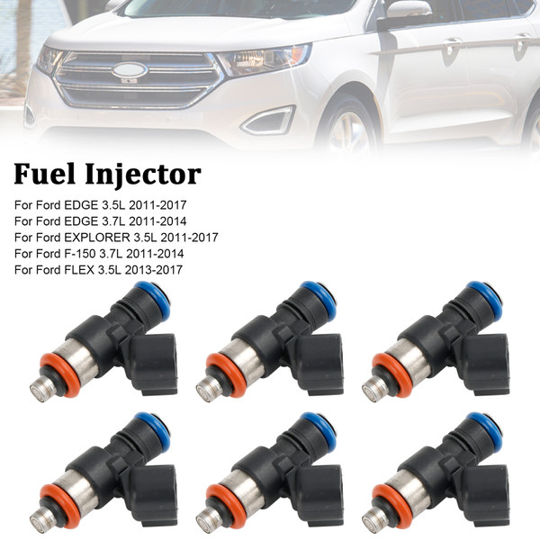 6PCS Fuel Injector 0280158191 Fit Ford Explorer Taurus Edge Flex 3.5L 2011-2017 6PCS Fuel Injector 0280158191 Fit Ford Explorer Taurus Edge Flex 3.5L 2011-2017
