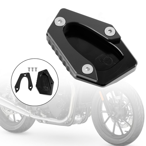 Kickstand Enlarge Plate Pad fit for Speed Twin 900 22-23 Street Cup 900 17-18 Black Kickstand Enlarge Plate Pad fit for Speed Twin 900 22-23 Street Cup 900 17-18 Black