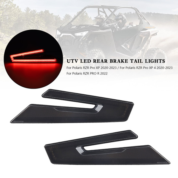UTV LED Rear Brake Tail Lights For Polaris RZR PRO XP XP4 2020-2023 Black UTV LED Rear Brake Tail Lights For Polaris RZR PRO XP XP4 2020-2023 Black