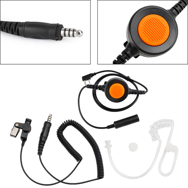 7.1-A3 Single Transparent Air Tube Headset For Kenwood TK-208 TK-220 TK-240 7.1-A3 Single Transparent Air Tube Headset For Kenwood TK-208 TK-220 TK-240