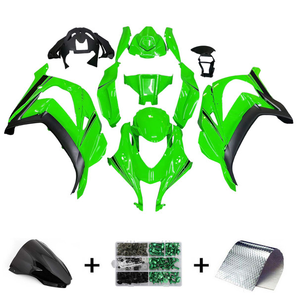 2016-2020 Kawasaki ZX10R Injection Fairing Kit Bodywork Plastic ABS#173 Amotopart Fairing