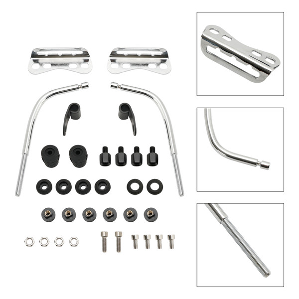 Universal Motorcycle Retro Cafe Racer Headlight Windshield Mounting Bracket