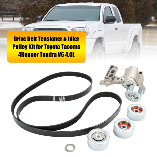 Drive Belt Tensioner & Idler Pulley Kit for Toyota Tacoma 4Runner Tundra V6 4.0L Drive Belt Tensioner & Idler Pulley Kit for Toyota Tacoma 4Runner Tundra V6 4.0L
