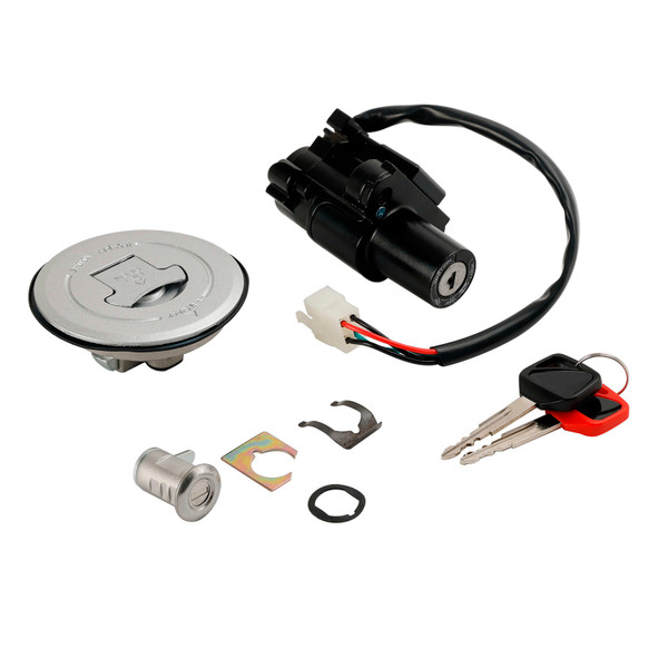 Ignition Switch Fuel Tank Cap Seat Lock Set For Honda CB250F Hornet S 600 00-07 Ignition Switch Fuel Tank Cap Seat Lock Set For Honda CB250F Hornet S 600 00-07