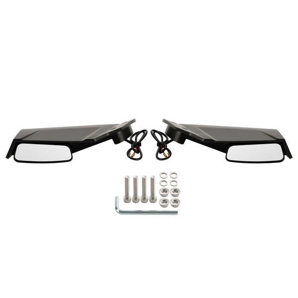 ABS Wing Fin Rearview Mirrors For Honda CBR 650 R F CBR650R CBR650F 2019-2023 ABS Wing Fin Rearview Mirrors For Honda CBR 650 R F CBR650R CBR650F 2019-2023