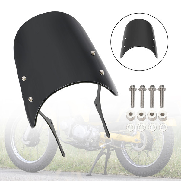 2020-2023 HONDA Trail 125 CT110 CT125 Hunter Cub front Windshield black Generic 2020-2023 HONDA Trail 125 CT110 CT125 Hunter Cub front Windshield black Generic