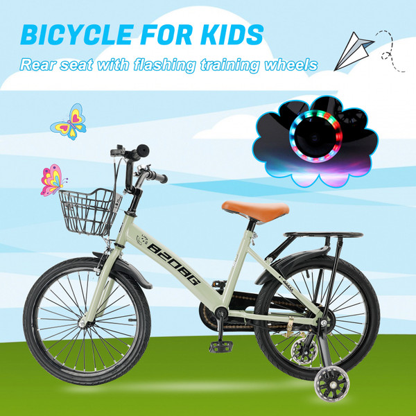 18 inch Kids Bicycle BMX Child Bike For Ages 7-9 Years Boys and Girls with light Training Wheel 18 inch Kids Bicycle BMX Child Bike For Ages 7-9 Years Boys and Girls with light Training Wheel
