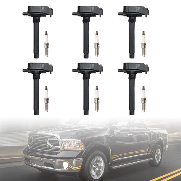 2017-2021 Chrysler Pacifica Voyager 3.6L 6pcs Ignition Coil+Spark Plug UF807 Generic 2017-2021 Chrysler Pacifica Voyager 3.6L 6pcs Ignition Coil+Spark Plug UF807 Generic