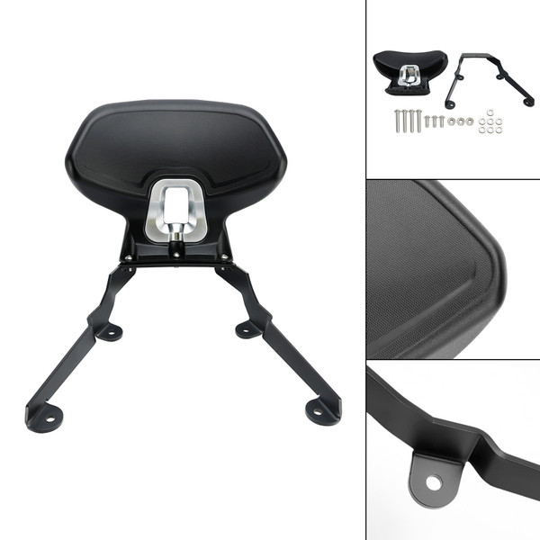 2023-2024 Honda ADV160 Passenger Sissy Bar Backrest Silver Black Generic 2023-2024 Honda ADV160 Passenger Sissy Bar Backrest Silver Black Generic