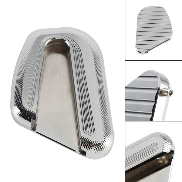 2018-2023 HONDA Goldwing GL1800 Kickstand Enlarge Plate Pad Silver Generic 2018-2023 HONDA Goldwing GL1800 Kickstand Enlarge Plate Pad Silver Generic