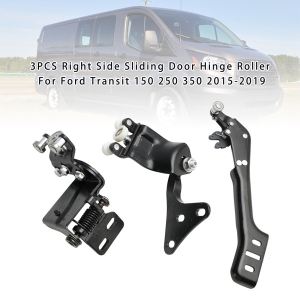 2015-2020 Ford Transit-150 250 350 350H 3PCS Right Side Sliding Door Hinge Roller BK3Z1525028A Generic 2015-2020 Ford Transit-150 250 350 350H 3PCS Right Side Sliding Door Hinge Roller BK3Z1525028A Generic
