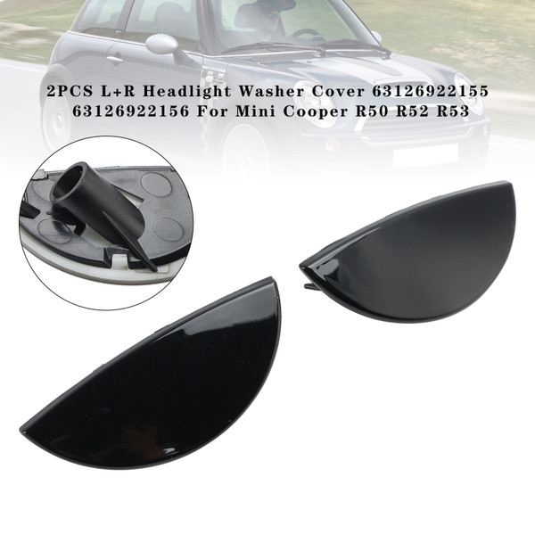 2001-2006 Mini Cooper R50 R52 R53 2PCS L+R Headlight Washer Cover 63126922155 63126922156 Generic 2001-2006 Mini Cooper R50 R52 R53 2PCS L+R Headlight Washer Cover 63126922155 63126922156 Generic