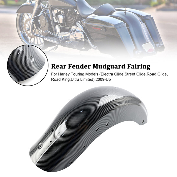 2009-2024 Touring Electra Street Road Glide Rear Fender Mudguard Fairing Carbon Generic 2009-2024 Touring Electra Street Road Glide Rear Fender Mudguard Fairing Carbon Generic