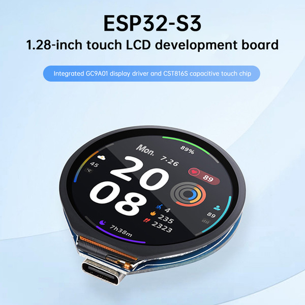 ESP32-S3 Development Board 1.28 inch Capacitive Touch Screen Circular LCD Screen ESP32-S3 Development Board 1.28 inch Capacitive Touch Screen Circular LCD Screen