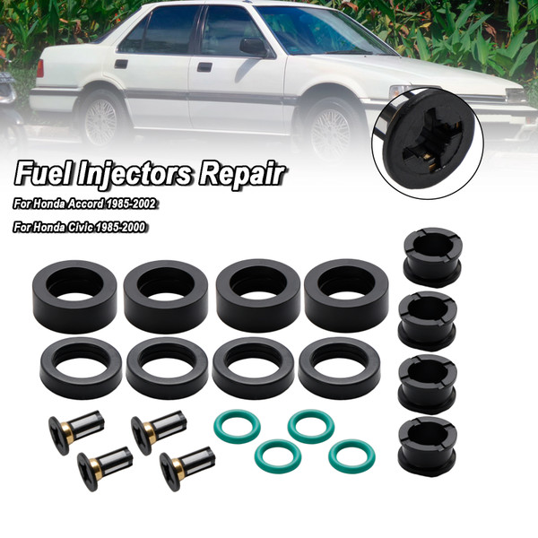 1985-2002 Honda Accord Civic CRX Odyssey CR-V Prelude 4* Fuel Injector Repair Kit O-Rings Seals Generic 1985-2002 Honda Accord Civic CRX Odyssey CR-V Prelude 4* Fuel Injector Repair Kit O-Rings Seals Generic
