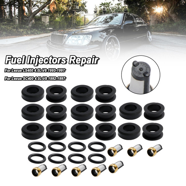 1992-1997 Lexus LS400 SC400 4.0L V8 Fuel Injector Repair Kits 23250-50020 Generic 1992-1997 Lexus LS400 SC400 4.0L V8 Fuel Injector Repair Kits 23250-50020 Generic