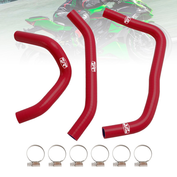 2023-2024 Kawasaki Ninja ZX-4RR/ZX-4R Silicone Radiator coolant Hose kit Red Generic 2023-2024 Kawasaki Ninja ZX-4RR/ZX-4R Silicone Radiator coolant Hose kit Red Generic