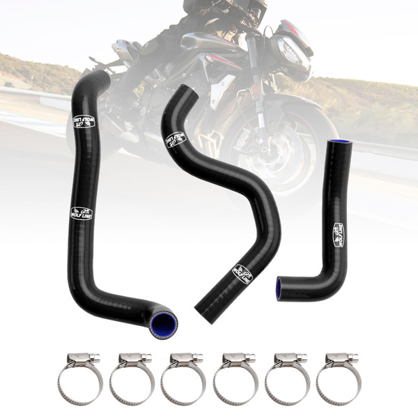 2020-2022 Triumph Street Triple 765R/ 765RS Silicone Radiator coolant Hose kit Black Generic 2020-2022 Triumph Street Triple 765R/ 765RS Silicone Radiator coolant Hose kit Black Generic