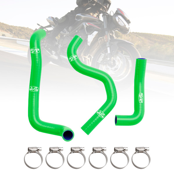 2020-2022 Triumph Street Triple 765R/ 765RS Silicone Radiator coolant Hose kit Green Generic 2020-2022 Triumph Street Triple 765R/ 765RS Silicone Radiator coolant Hose kit Green Generic