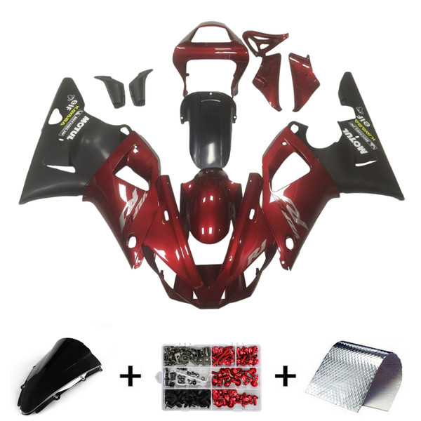 2000-2001 Yamaha YZF 1000 R1 Injection Fairing Kit Bodywork Plastic ABS Amotopart Fairing