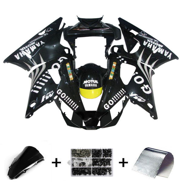 2000-2001 Yamaha YZF 1000 R1 Injection Fairing Kit Bodywork Plastic ABS Amotopart Fairing #142 2000-2001 Yamaha YZF 1000 R1 Injection Fairing Kit Bodywork Plastic ABS Amotopart Fairing #142