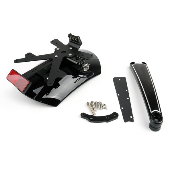 Rear Hugger LED License Tag Mount Splash Mud Fender Guard BMW RnineT R1200R (2014-2016), Black Rear Hugger LED License Tag Mount Splash Mud Fender Guard BMW RnineT R1200R (2014-2016), Black