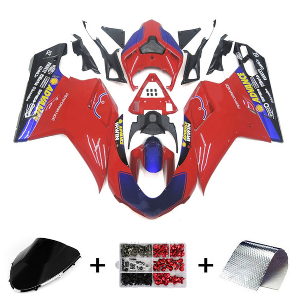 2007-2011 Ducati 1098 1198 848 Fairing Kit Bodywork ABS Amotopart Fairing #128
