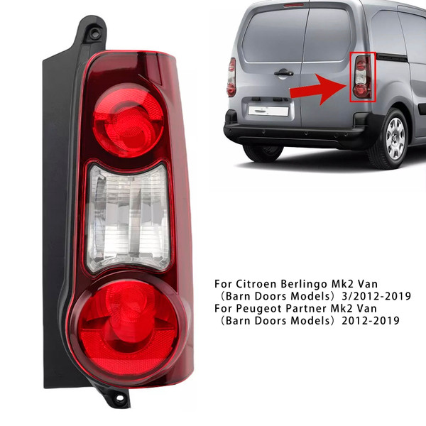 2012-2019 Peugeot Partner Right Side Tail Light Lens Housing 9677205480 Generic 2012-2019 Peugeot Partner Right Side Tail Light Lens Housing 9677205480 Generic