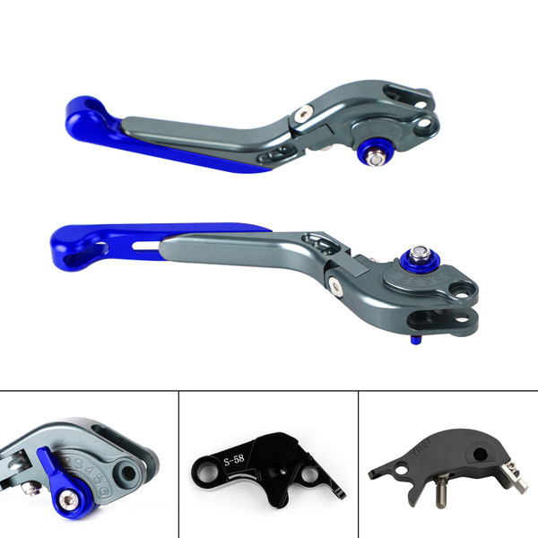 2022-2023 YAMAHA YZF R7 MT-10/SP FZ-10/SP Adjustable Folding Extendable Racing Brake & Clutch Levers Blue Generic 2022-2023 YAMAHA YZF R7 MT-10/SP FZ-10/SP Adjustable Folding Extendable Racing Brake & Clutch Levers Blue Generic