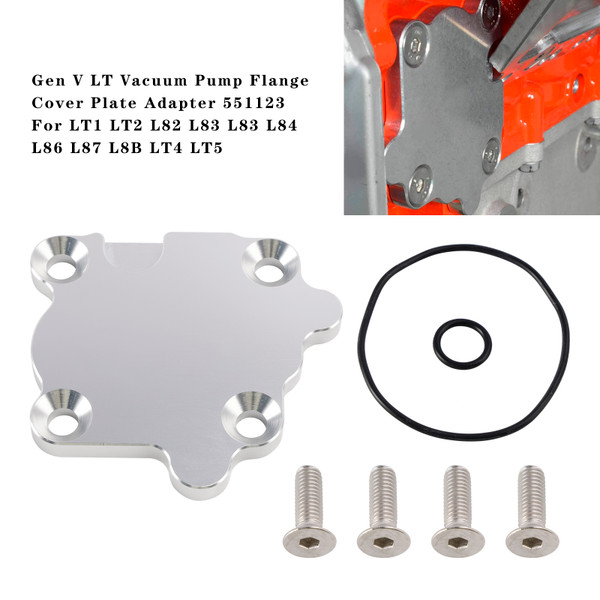 Gen V LT Vacuum Pump Flange Cover Plate Adapter 551123 For LT1 LT2 L82 L83 L83 L84 L86 L87 L8B LT4 LT5