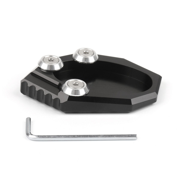 Kickstand Shoe Extension Plate Pad Side Stand For 10-15 KAWASAKI Versys 650 KLX250 Black Kickstand Shoe Extension Plate Pad Side Stand For 10-15 KAWASAKI Versys 650 KLX250 Black