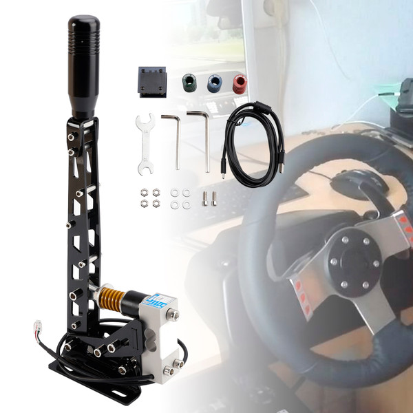 Logitech G29/G27/G25 SIM USB Handbrake PC 64bit 200KG Load Cell Racing Games Black Generic Logitech G29/G27/G25 SIM USB Handbrake PC 64bit 200KG Load Cell Racing Games Black Generic