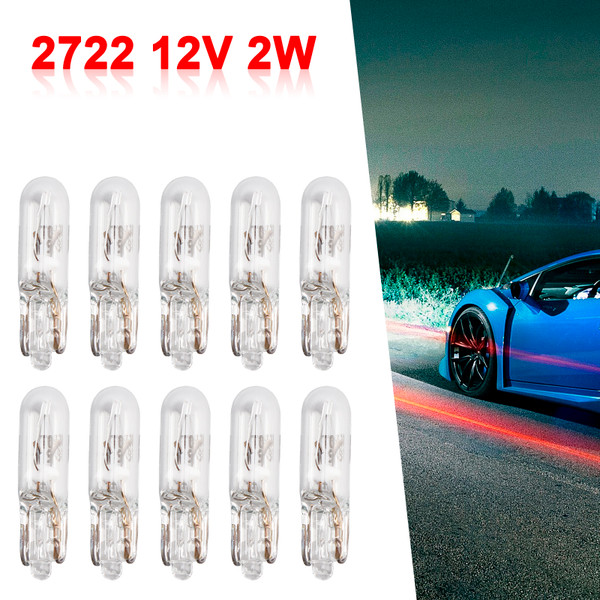 10PCS Instrument Light W2*4.6d 2722 T5 W2W 12V 2W For OSRAM 10PCS Instrument Light W2*4.6d 2722 T5 W2W 12V 2W For OSRAM