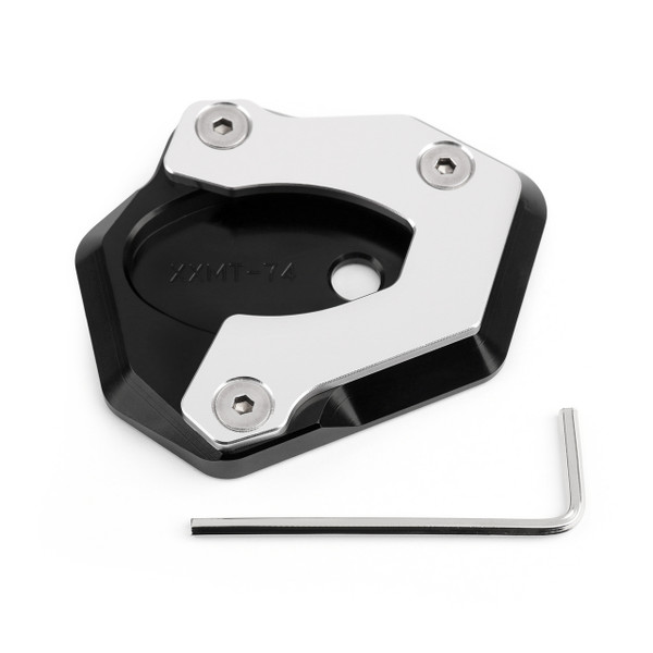 Side Pad Kickstand Stand Extension Plate Kawasaki Z650 Z900 17-18, Black Side Pad Kickstand Stand Extension Plate Kawasaki Z650 Z900 17-18, Black