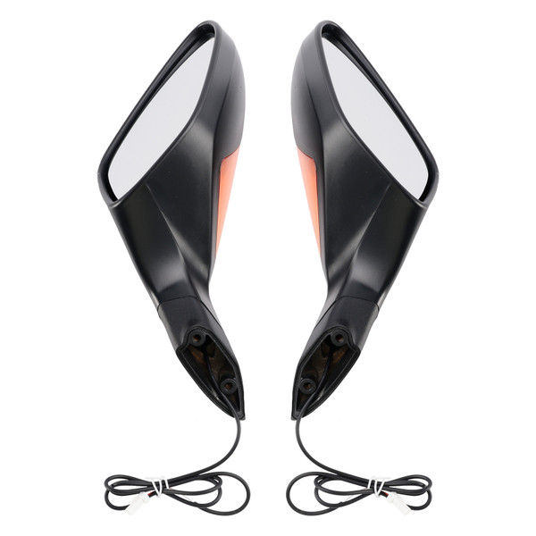 2012-2021 MV Agusta F3 675 800 Rosso Rear View Mirrors with Turn Signal Left and Right Black Generic