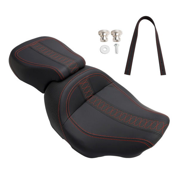 2023-2024 Touring CVO 117 121 Street Glide/Road Glide Rider Passenger Seat Front Rear Cushion Red Generic