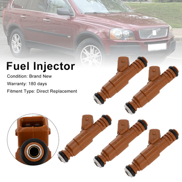 1998-2009 Volvo S60 S80 C70 XC90 2.4L 2.5L 5PCS Fuel Injector 0280155831 Generic