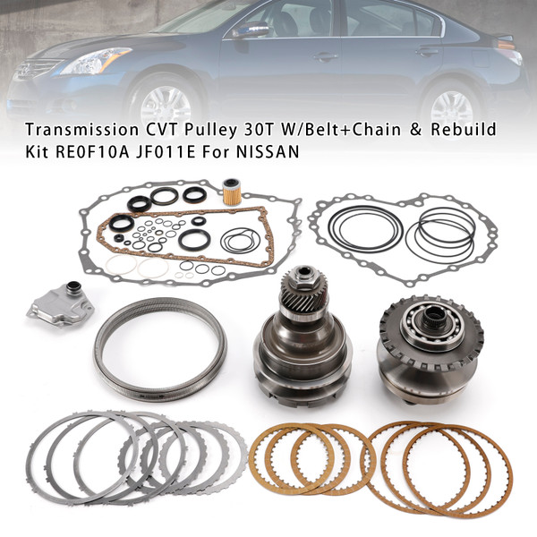 Nissan Serena, Bluebird Sylphy, Dualis Transmission CVT Pulley 30T W/Belt+Chain £¦ Rebuild Kit RE0F10A JF011E Nissan Serena, Bluebird Sylphy, Dualis Transmission CVT Pulley 30T W/Belt+Chain £¦ Rebuild Kit RE0F10A JF011E