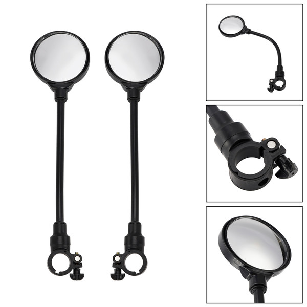 Rotatable Adjustable Wide Angle Rear View Bike Handlebar Mirror 2 Pack Rotatable Adjustable Wide Angle Rear View Bike Handlebar Mirror 2 Pack