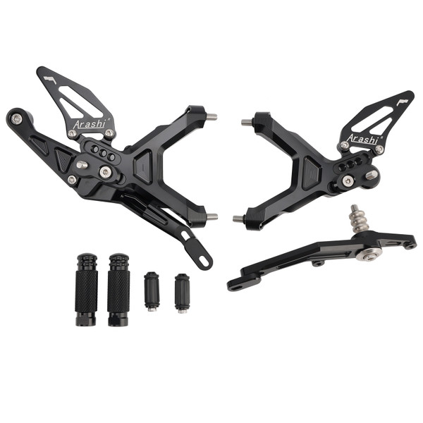 2019-2024 BMW S1000RR Adjustable CNC Rider Rearsets Footrest Foot Rest Pegs Black Generic 2019-2024 BMW S1000RR Adjustable CNC Rider Rearsets Footrest Foot Rest Pegs Black Generic