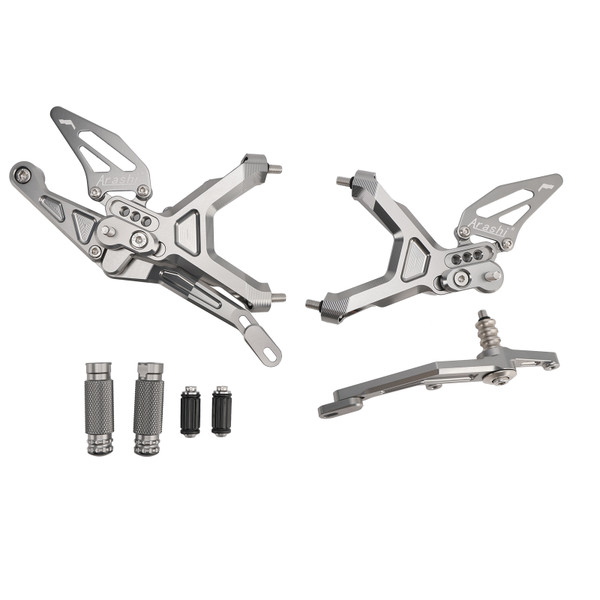 2021-2024 BMW M1000RR Adjustable CNC Rider Rearsets Footrest Foot Rest Pegs Gray Generic 2021-2024 BMW M1000RR Adjustable CNC Rider Rearsets Footrest Foot Rest Pegs Gray Generic