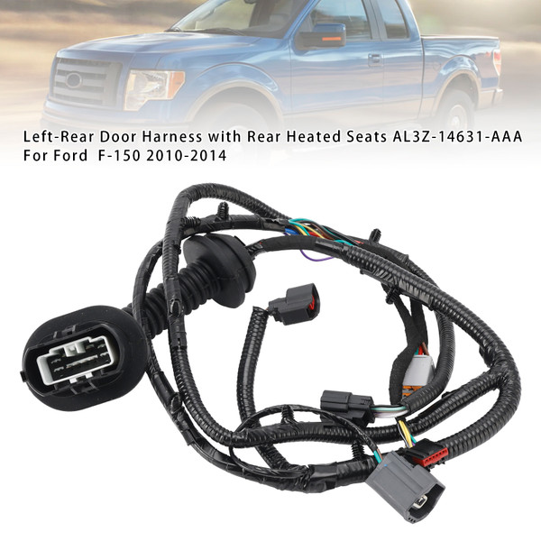 2010-2014 Ford  F-150 Left-Rear Door Harness with Rear Heated Seats AL3Z-14631-AAA Generic 2010-2014 Ford  F-150 Left-Rear Door Harness with Rear Heated Seats AL3Z-14631-AAA Generic