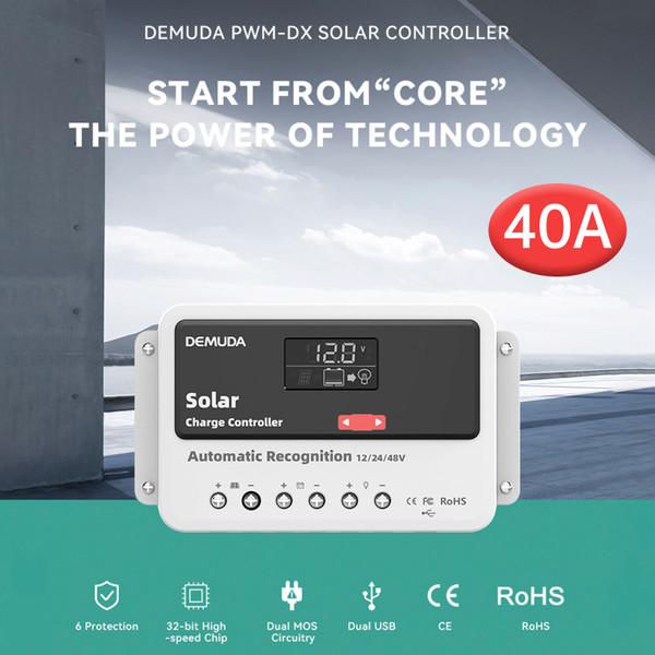 12V24V 40A PWM Solar Controller Automatic Solar Controller Lead-Acid Battery