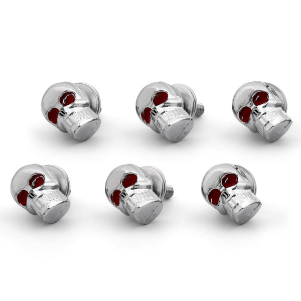 3PCs Skull License Plate Windshield Windscreen Bolts Screw, Silver 3PCs Skull License Plate Windshield Windscreen Bolts Screw, Silver