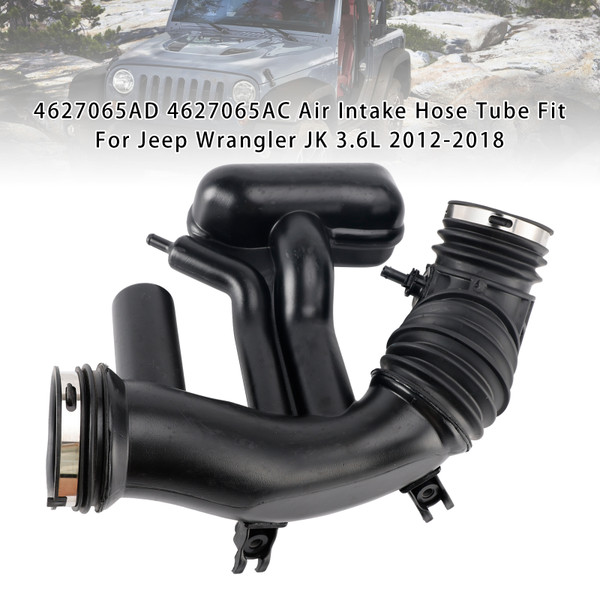 2012-2018 Jeep Wrangler JK/JL Air Intake Hose Tube Fit 4627065AD 4627065AC Generic 2012-2018 Jeep Wrangler JK/JL Air Intake Hose Tube Fit 4627065AD 4627065AC Generic
