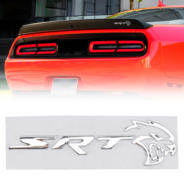 Dodge Durango Charger Challenger Rear Tailgate SRT Hellcat Decal Emblem Silver Generic Dodge Durango Charger Challenger Rear Tailgate SRT Hellcat Decal Emblem Silver Generic
