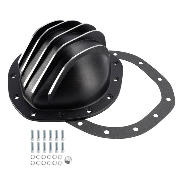 12 Bolt Black Aluminum Differential Rear End Cover For GM Chevy C10 8.75" truck