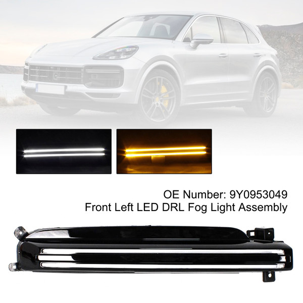 2018-2022 Porsche Cayenne Turbo Front Left LED DRL Fog Light Assembly 9Y0953049 Generic 2018-2022 Porsche Cayenne Turbo Front Left LED DRL Fog Light Assembly 9Y0953049 Generic