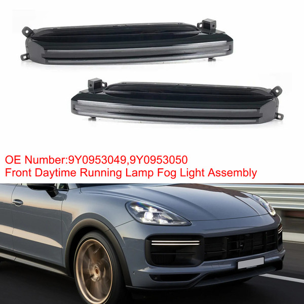 2018-2022 Porsche Cayenne Turbo Front Left+Right LED DRL Fog Light Assembly 9Y0953049 Generic 2018-2022 Porsche Cayenne Turbo Front Left+Right LED DRL Fog Light Assembly 9Y0953049 Generic